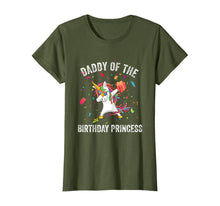 Load image into Gallery viewer, Daddy of the Birthday Princess Gift Dabbing Unicorn Girl Dad T-Shirt