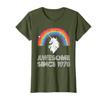 Load image into Gallery viewer, 1970 50th Birthday Gift Unicorn Rainbow 50 Years Old Costume T-Shirt