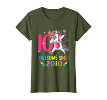 Load image into Gallery viewer, 10 Years Old 10th Birthday Unicorn Dabbing Party T-Shirt