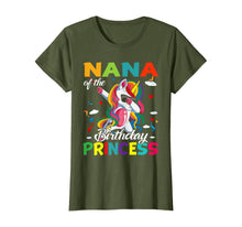 Load image into Gallery viewer, Nana Of The Birthday Princess Dabbing Unicorn Gifts T-Shirt