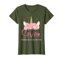 Load image into Gallery viewer, 7 Years Old Birthday Girl Gifts Unicorn 7th Birthday T-Shirt