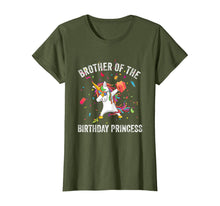 Load image into Gallery viewer, Brother of the Birthday Princess Gift Dabbing Unicorn Girl T-Shirt