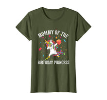 Load image into Gallery viewer, Mommy of the Birthday Princess Gift Dabbing Unicorn Girl Mom T-Shirt