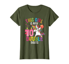 Load image into Gallery viewer, This Girl Is Now 10 Double Digits Gift Unicorn 10th Birthday T-Shirt
