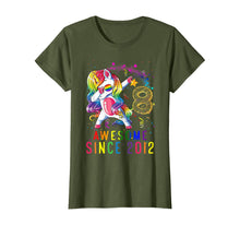 Load image into Gallery viewer, 8th Birthday Unicorn Dabbing Shirt Girl Awesome Since 2012 T-Shirt