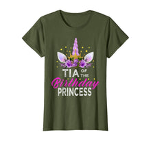 Load image into Gallery viewer, Tia Of The Birthday Princess Mother Girl Unicorn Birthday T-Shirt