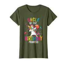Load image into Gallery viewer, Uncle of the Birthday Princess Gift Dabbing Unicorn Girl Dad T-Shirt
