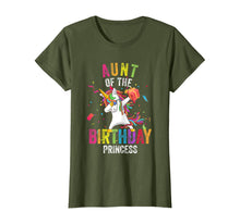 Load image into Gallery viewer, Aunt of the Birthday Princess Gift Dabbing Unicorn Girl Mom T-Shirt