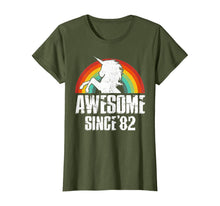 Load image into Gallery viewer, Unicorn Awesome Since 1982 37th Birthday TShirt Decoration