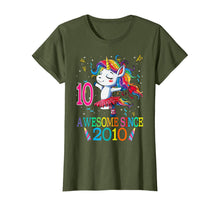 Load image into Gallery viewer, 10th Birthday Unicorn Awesome Since 2010 T-Shirt