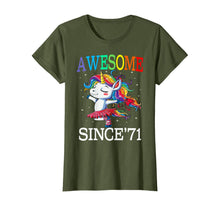 Load image into Gallery viewer, Unicorn 49th Birthday Gift Rainbow 1971 49 Years Old T-Shirt
