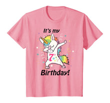 Load image into Gallery viewer, Kids It's my 7th Birthday Unicorn Dabbing Shirt (7 Year Old Gift) T-Shirt