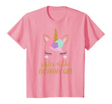 Load image into Gallery viewer, Cute Unicorn Sister Shirt, Sister of the Birthday Girl Tee