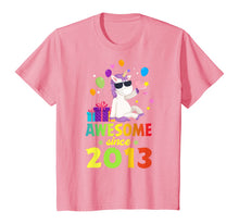 Load image into Gallery viewer, Kids Seven 7 Years Old Cute Unicorn Birthday Awesome Since 2013 T-Shirt
