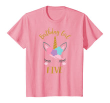 Load image into Gallery viewer, Kids 5th Birthday Unicorn Outfit, 5th Birthday Girl Shirt
