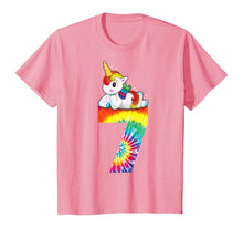 Load image into Gallery viewer, 7th Birthday Unicorn Shirt Girls Tie Dye Gift Party Outfit T-Shirt