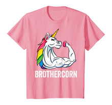 Load image into Gallery viewer, Cute Unicorn Brother Girl Birthday Party Apparel BrotherCorn T-Shirt