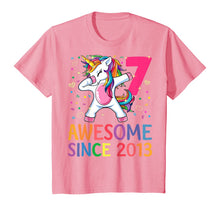 Load image into Gallery viewer, 7 Years Old 7th Birthday Unicorn Dabbing Shirt Girl Party T-Shirt