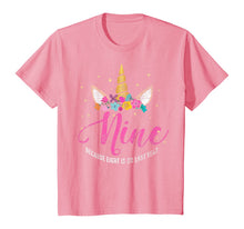 Load image into Gallery viewer, 9 Years Old Birthday Girl Gifts Unicorn 9th Birthday T-Shirt
