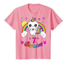 Load image into Gallery viewer, Caticorn 7th seven years Birthday Unicorn Cat Rainbow Shirt T-Shirt