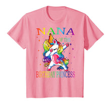 Load image into Gallery viewer, Nana of the Birthday Princess Unicorn Girl T-Shirt