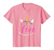 Load image into Gallery viewer, 5 Years Old Birthday Girl Gifts Unicorn 5th Birthday T-Shirt