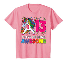 Load image into Gallery viewer, 13th Birthday Dabbing Unicorn Party Gift 13 Years Old Girls T-Shirt