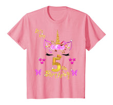 Load image into Gallery viewer, Unicorn Birthday Shirt For Girls OMG It's My 5th Birthday