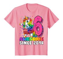 Load image into Gallery viewer, Awesome Since 2014 Flossing Unicorn Tutu 6th Birthday Gift T-Shirt