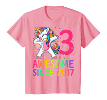 Load image into Gallery viewer, 3 Years Old 3rd Birthday Unicorn Dabbing Shirt Girl Party T-Shirt