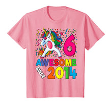 Load image into Gallery viewer, 6th Birthday Dabbing Unicorn Party Gift For 6 Years Old Girl T-Shirt