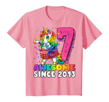 Load image into Gallery viewer, Awesome Since 2013 Flossing Unicorn Tutu 7th Birthday Gift T-Shirt