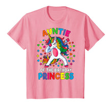 Load image into Gallery viewer, Auntie Of The Birthday Princess Dabbing Unicorn Party Gift T-Shirt