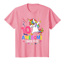Load image into Gallery viewer, Girls 10th 10yr Birthday Unicorn Dabbing Awesome Since 2010 T-Shirt