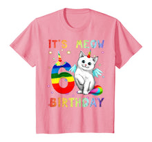 Load image into Gallery viewer, 6th Birthday Unicorn Cat 6 Years Old Caticorn Kittycorn Tee