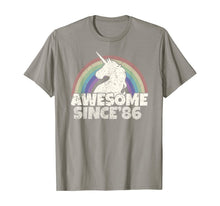 Load image into Gallery viewer, Unicorn 34st Birthday Gift Rainbow 1986 T-Shirt