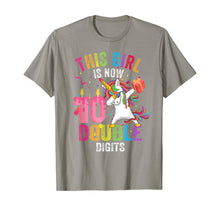 Load image into Gallery viewer, This Girl Is Now 10 Double Digits Gift Unicorn 10th Birthday T-Shirt