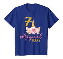 Load image into Gallery viewer, 7 Years Old Birthday Girl Gift Unicorn 7th Birthday T-Shirt