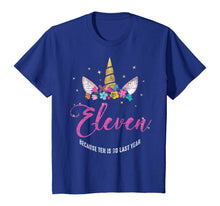 Load image into Gallery viewer, 11 Years Old Birthday Girl Gifts Unicorn 11th Birthday T-Shirt