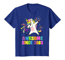 Load image into Gallery viewer, 18 Years Old 18th Birthday Awesome Since 2002 Unicorn T-Shirt
