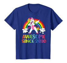 Load image into Gallery viewer, 10 Birthday Unicorn Dabbing Awesome Since 2010 T-Shirt