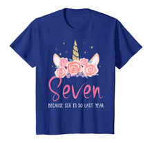 Load image into Gallery viewer, 7 Years Old Birthday Girl Gifts Unicorn 7th Birthday T-Shirt