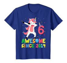 Load image into Gallery viewer, Cute Unicorn Dabbing Birthday Kids 6 Years Old 6th Bday T-Shirt