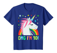 Load image into Gallery viewer, Unicorn Birthday Shirts For 10 Year Old Girls Boys OMG Gift