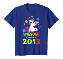 Load image into Gallery viewer, Kids Seven 7 Years Old Cute Unicorn Birthday Awesome Since 2013 T-Shirt