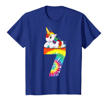 Load image into Gallery viewer, 7th Birthday Unicorn Shirt Girls Tie Dye Gift Party Outfit T-Shirt