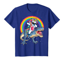Load image into Gallery viewer, Dabbing Unicorn Dinosaur T rex T shirt Kids Girls Boys Space