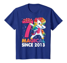Load image into Gallery viewer, Kids 7 Years Old 7th Birthday Dabbing Unicorn Girls Kids Gift T-Shirt