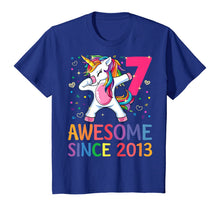Load image into Gallery viewer, 7 Years Old 7th Birthday Unicorn Dabbing Shirt Girl Party T-Shirt