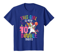 Load image into Gallery viewer, This Girl Is Now 10 Double Digits Gift Unicorn 10th Birthday T-Shirt
